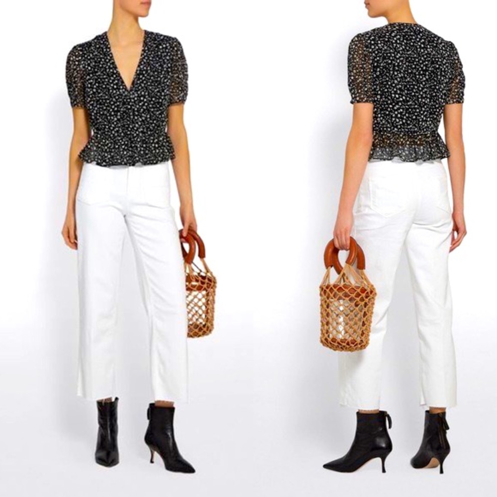 All Saints floral wrap top like new!